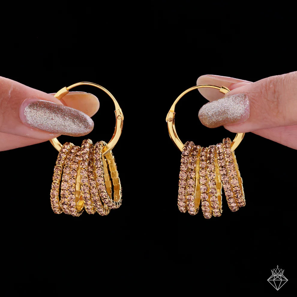 Maison Kystria Anti-Tarnish Versatile Multilayer Crystal Hoops - Do it Yourself!