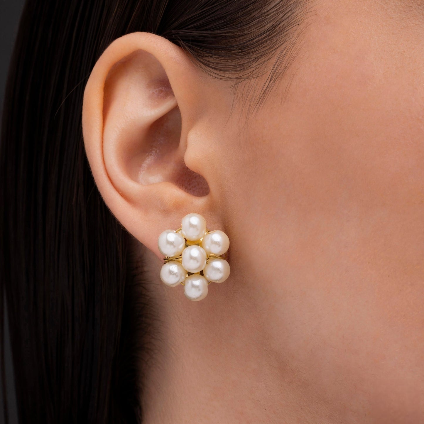 Maison Kystria Multilayer Pearl Necklace Set With Earrings