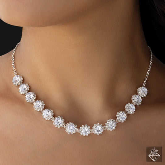 Maison Kystria Anti-Tarnish Solitaire Necklace Set With Earrings✨