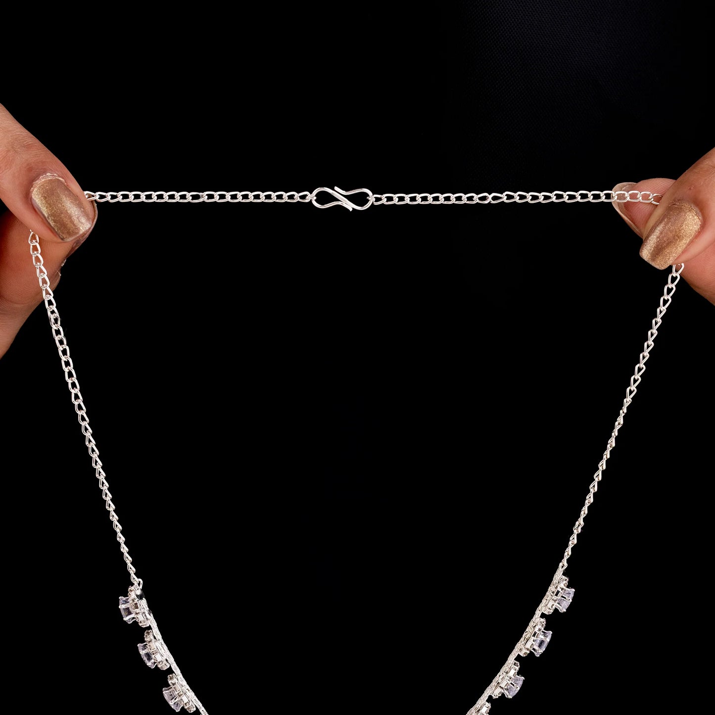 Maison Kystria Anti-Tarnish Solitaire Necklace Set With Earrings✨