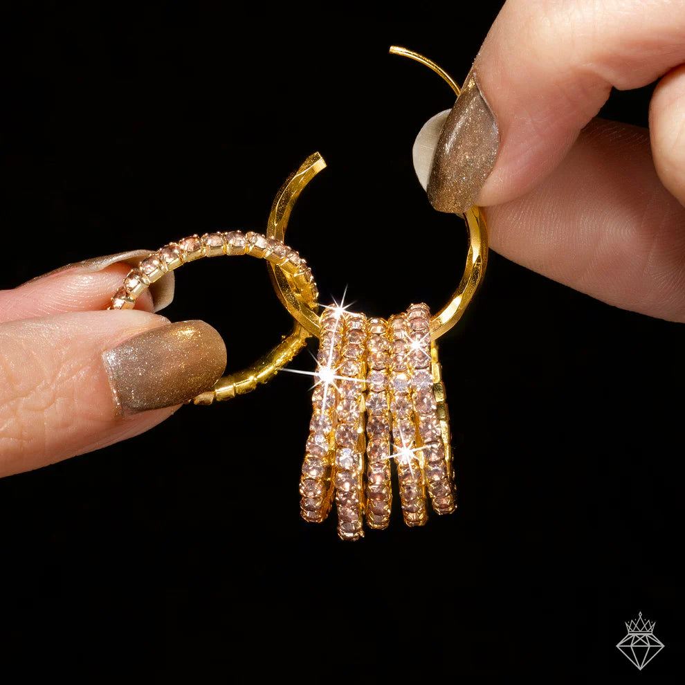 Maison Kystria Anti-Tarnish Versatile Multilayer Crystal Hoops - Do it Yourself!