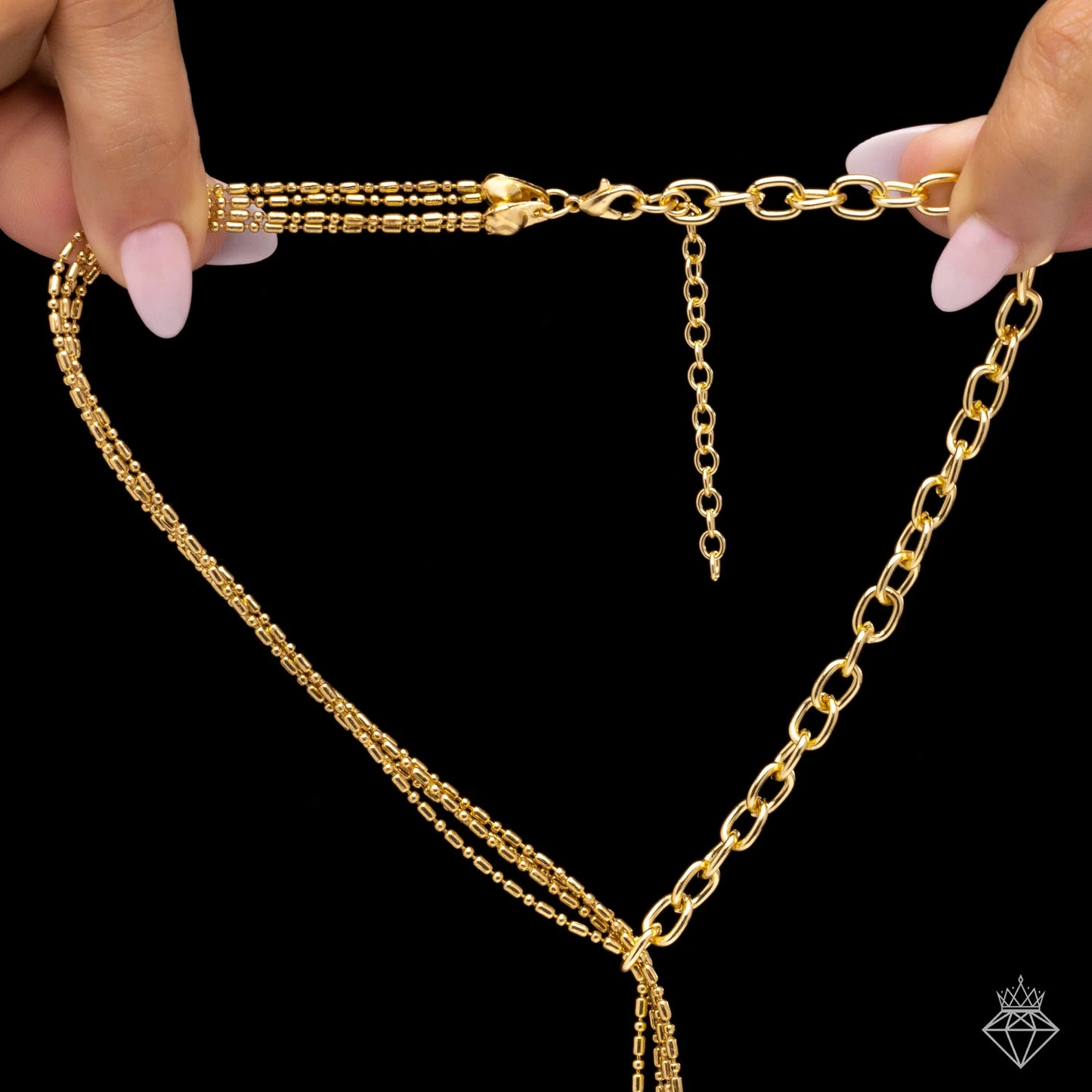 Maison Kystria  Anti-Tarnish Crystal Necklace Set With Earrings