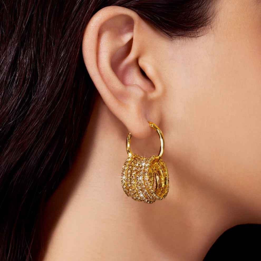 Maison Kystria Anti-Tarnish Versatile Multilayer Crystal Hoops - Do it Yourself!
