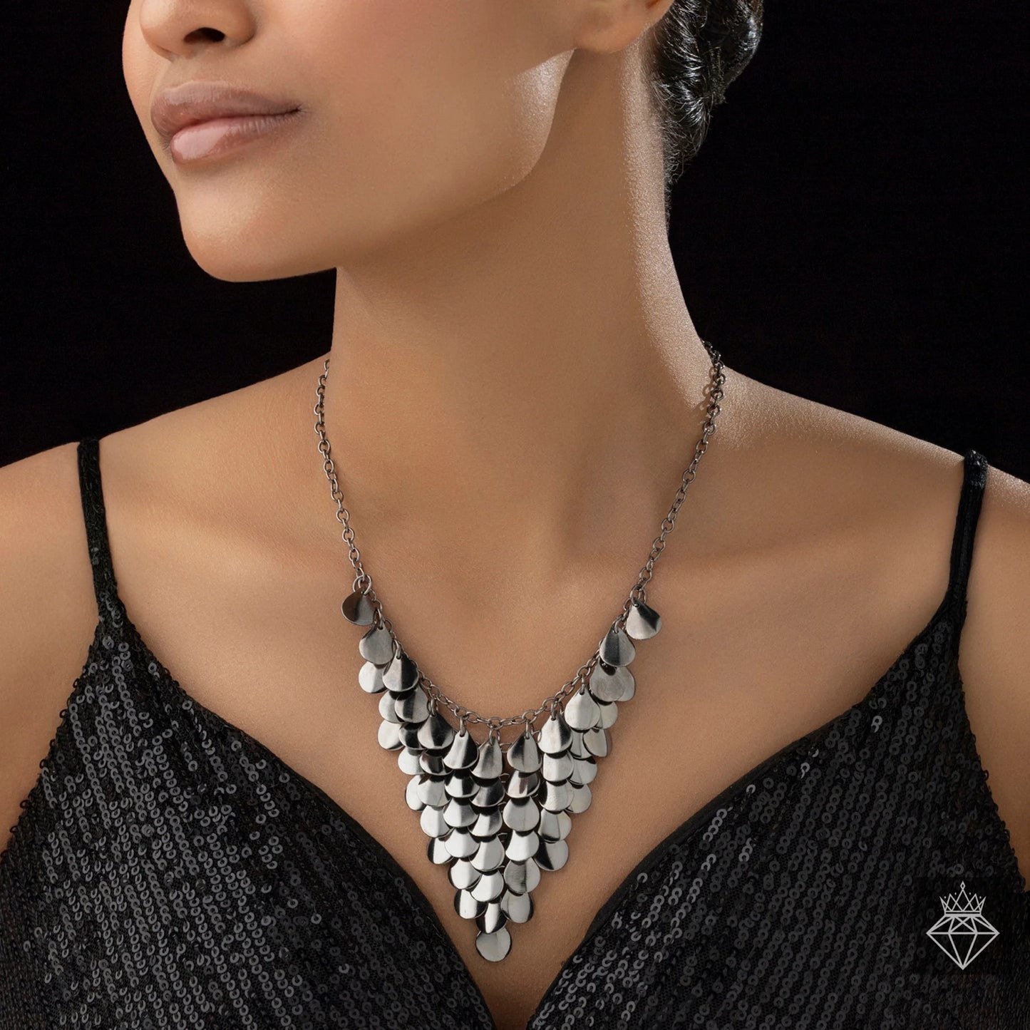 Maison Kystria Anti-Tarnish Drop Charm Statement Necklace✨