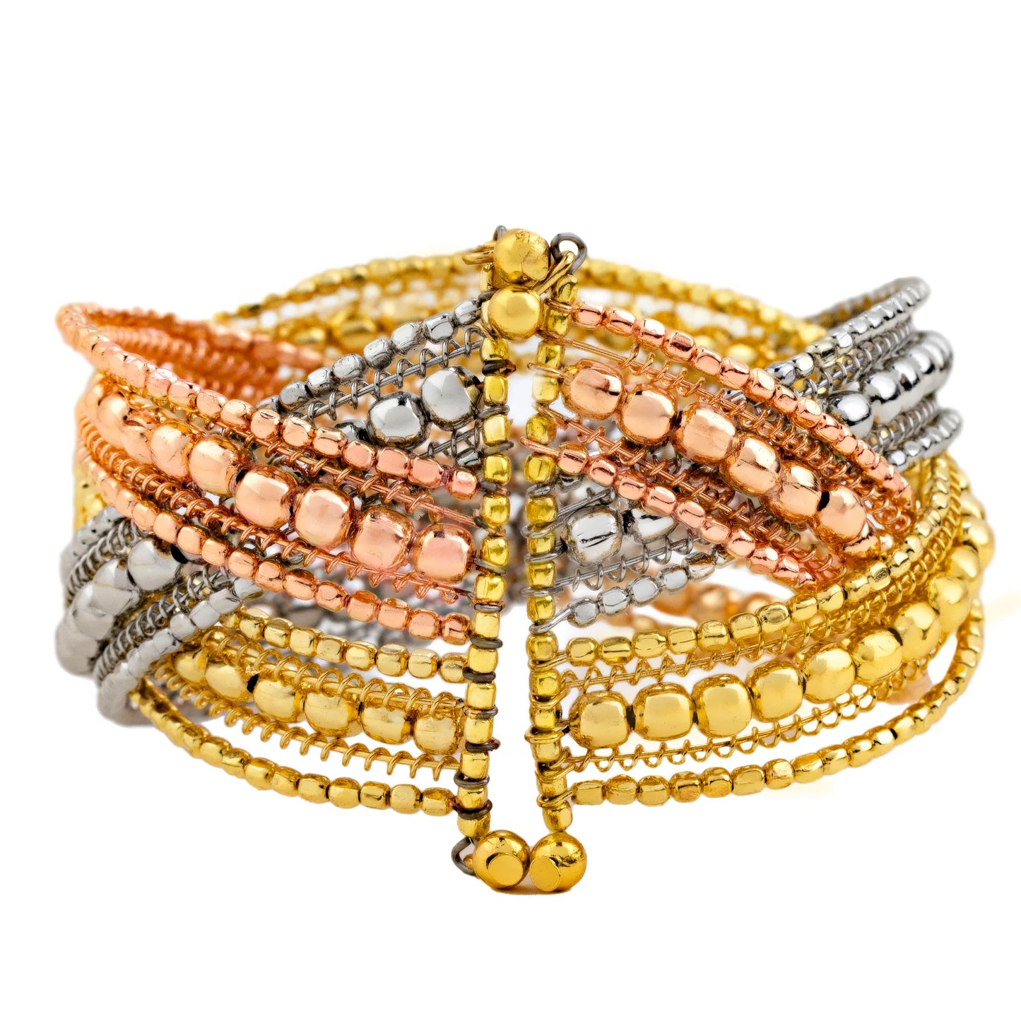 Maison Kystria Anti-Tarnish Tri-Tone Cuff Bracelet